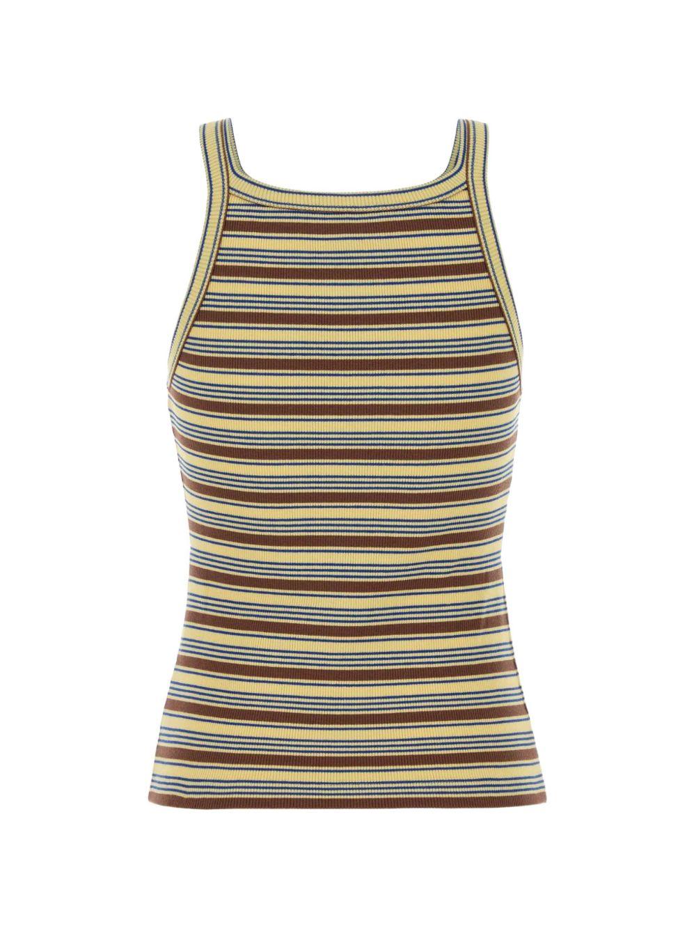 Multicolour cotton striped knit top FS7966 AW88F1X33 FENDI 
