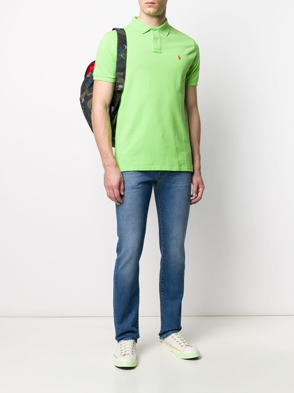 Polo t-shirt with embroidered logo<BR/><BR/> 710795080021 KIWILIME POLO RALPH LAUREN 
