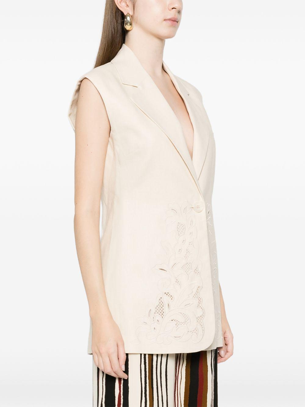 embroidered sleeveless waistcoat 261TP2314 S2140000059 TWINSET 
