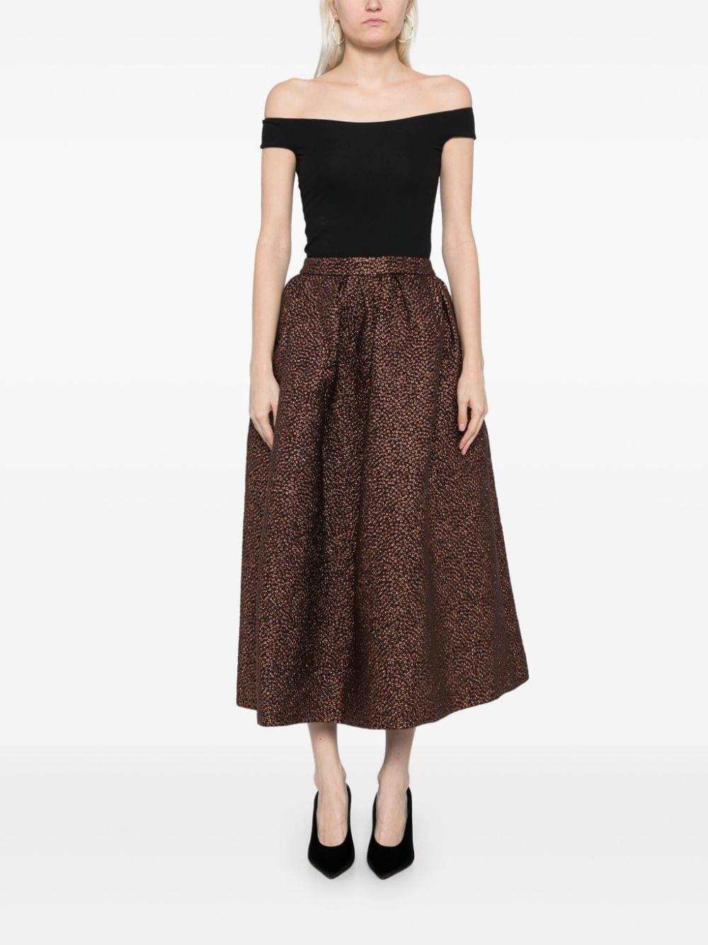 Polka-dot jacquard skirt<BR/><BR/> 010829 9165703 DRIES VAN NOTEN 