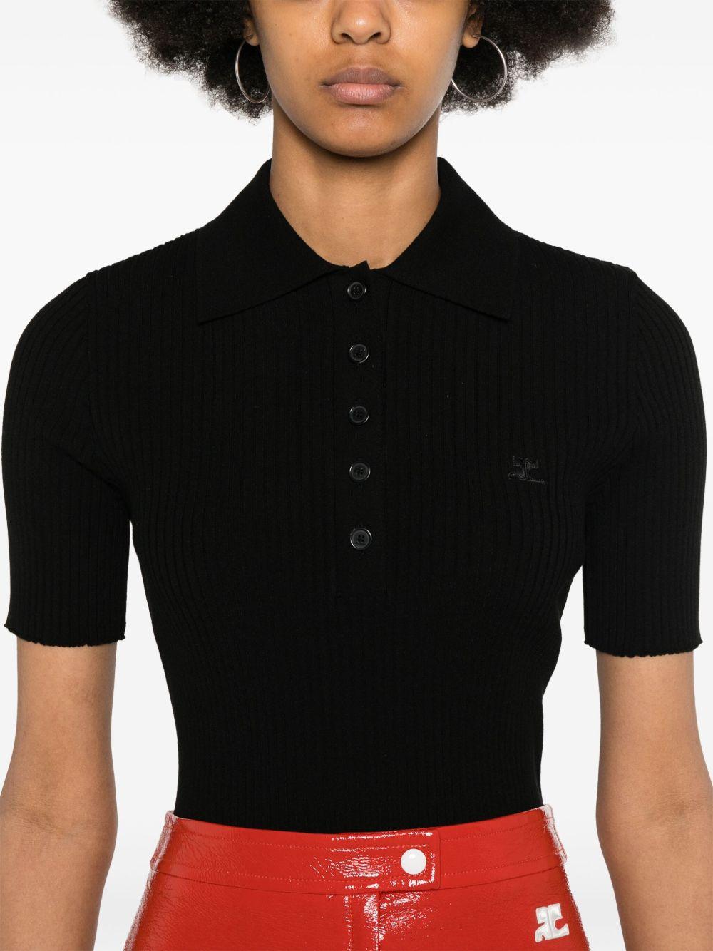 ICONIC RIB KNIT POLO SHIRT VESMPO029FI0001 9999 COURRÈGES 