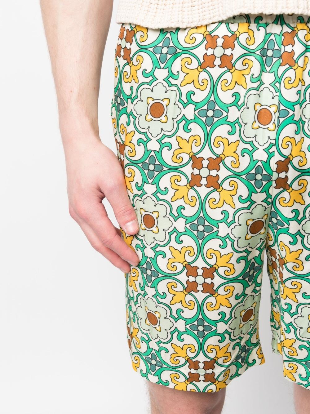 All-over graphic-print shorts BS122 VI004GN DRÔLE DE MONSIEUR 