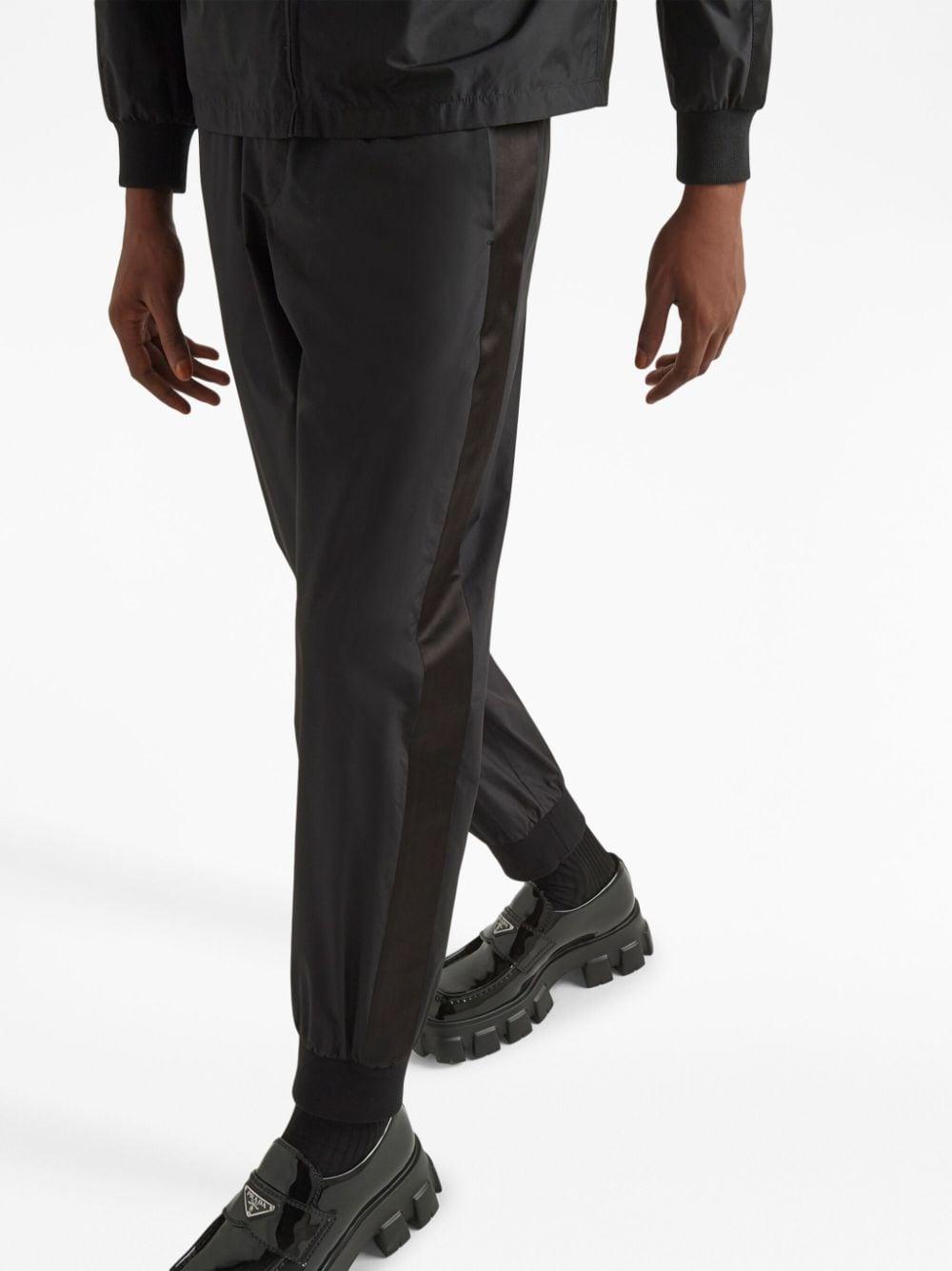Triangle-logo silk track pants<BR/><BR/><BR/> SPH332 133VF0002 PRADA 
