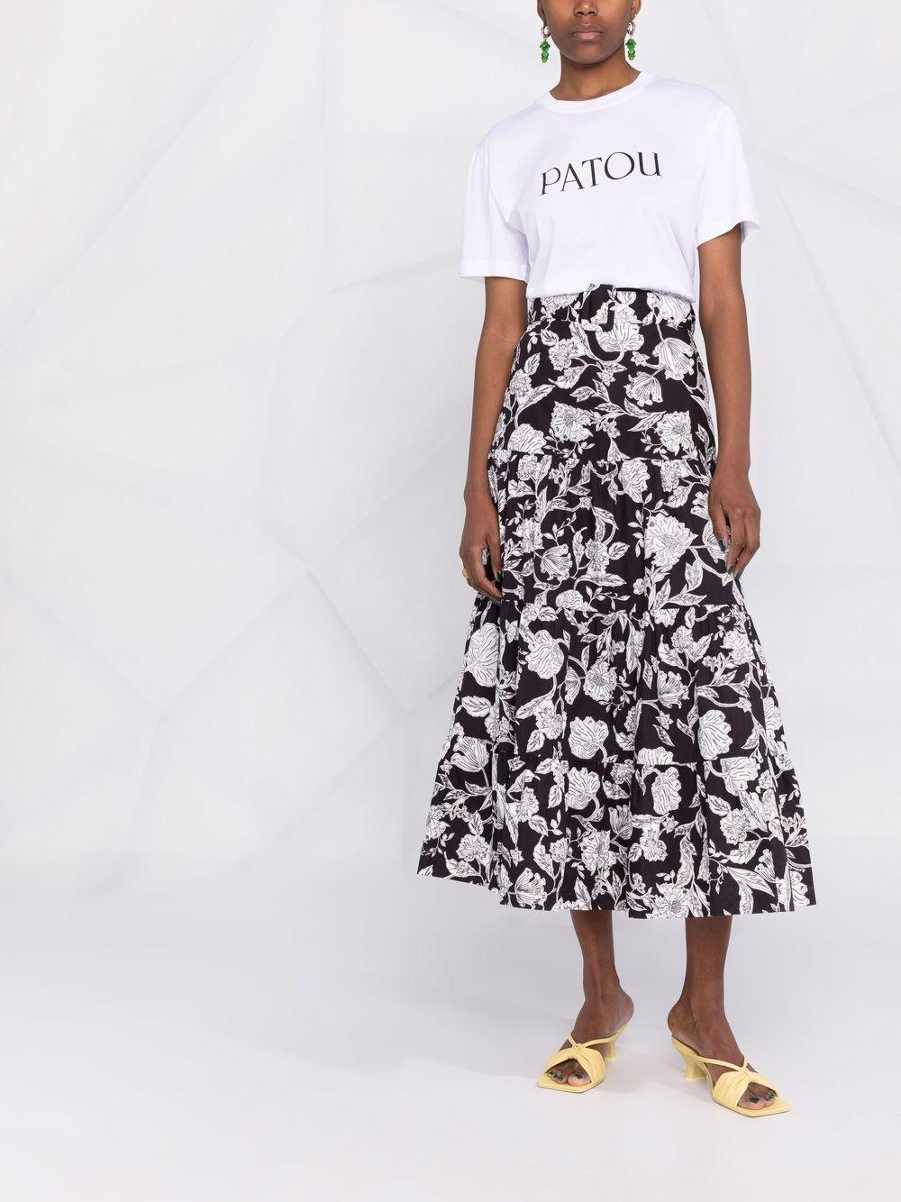 Logo-print organic-cotton T-shirt<BR/><BR/><BR/><BR/><BR/><BR/> JE0299999 001W PATOU 