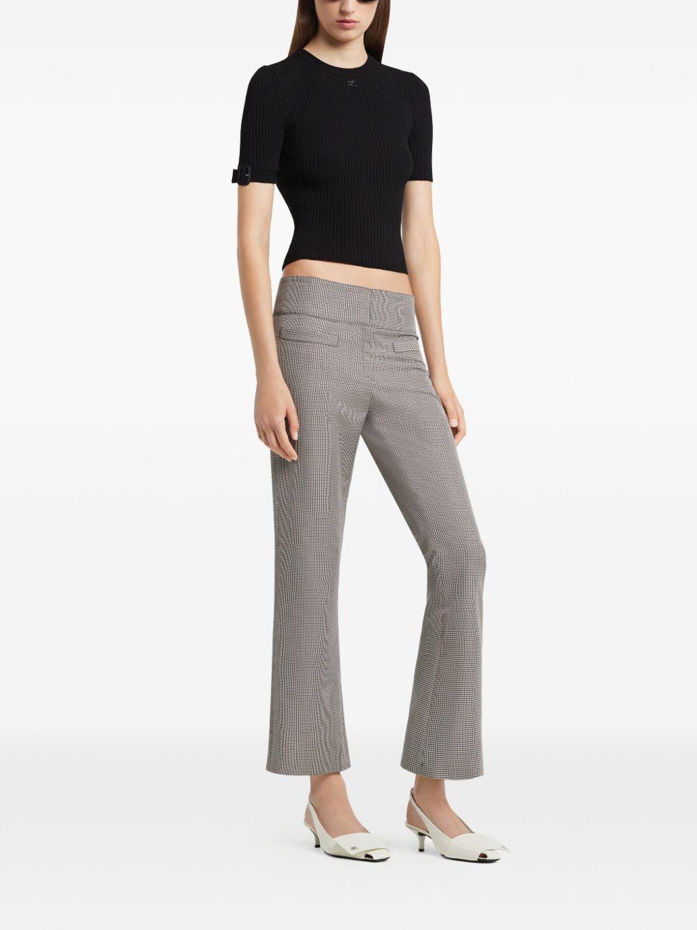 BUCKLE RIB KNIT T-SHIRT 126MPU267FI0001 9999 COURRÈGES 