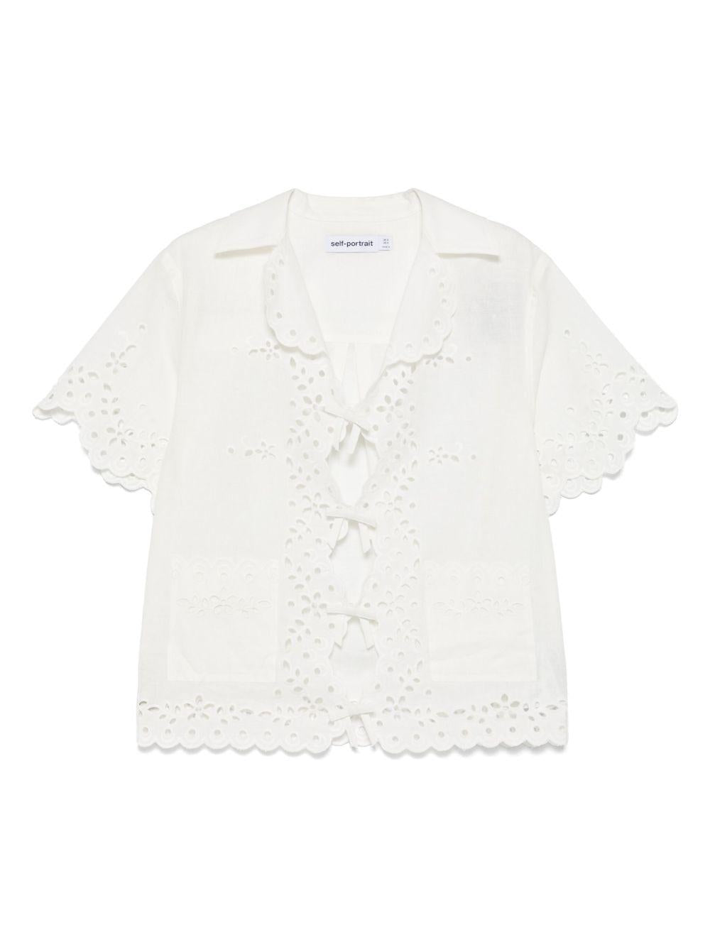 Embroidered shirt<BR/><BR/> 128T CREAM SELF-PORTRAIT 