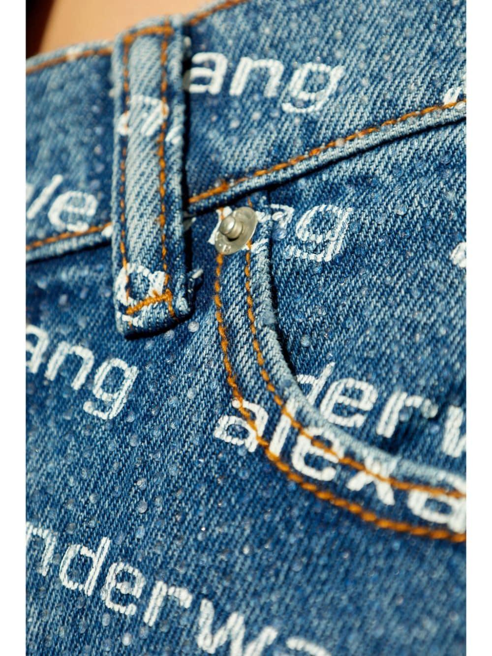 All-over logo print jeans 4DC3244453 460 ALEXANDER WANG 