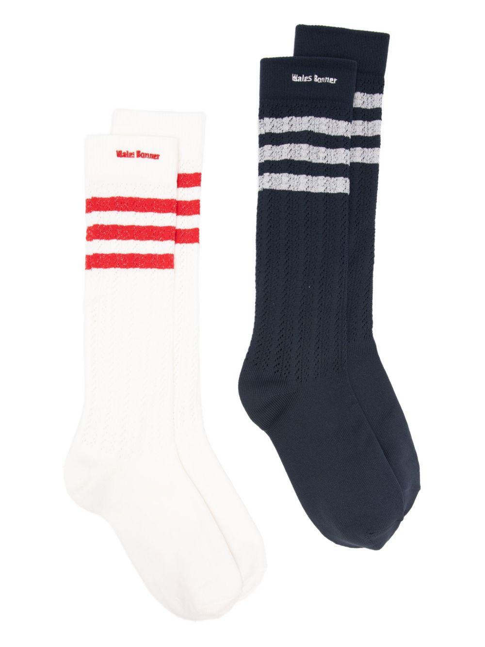 3 Stripes socks KB2324 CWHITE/NBROWNE ADIDAS x Wales Bonner 
