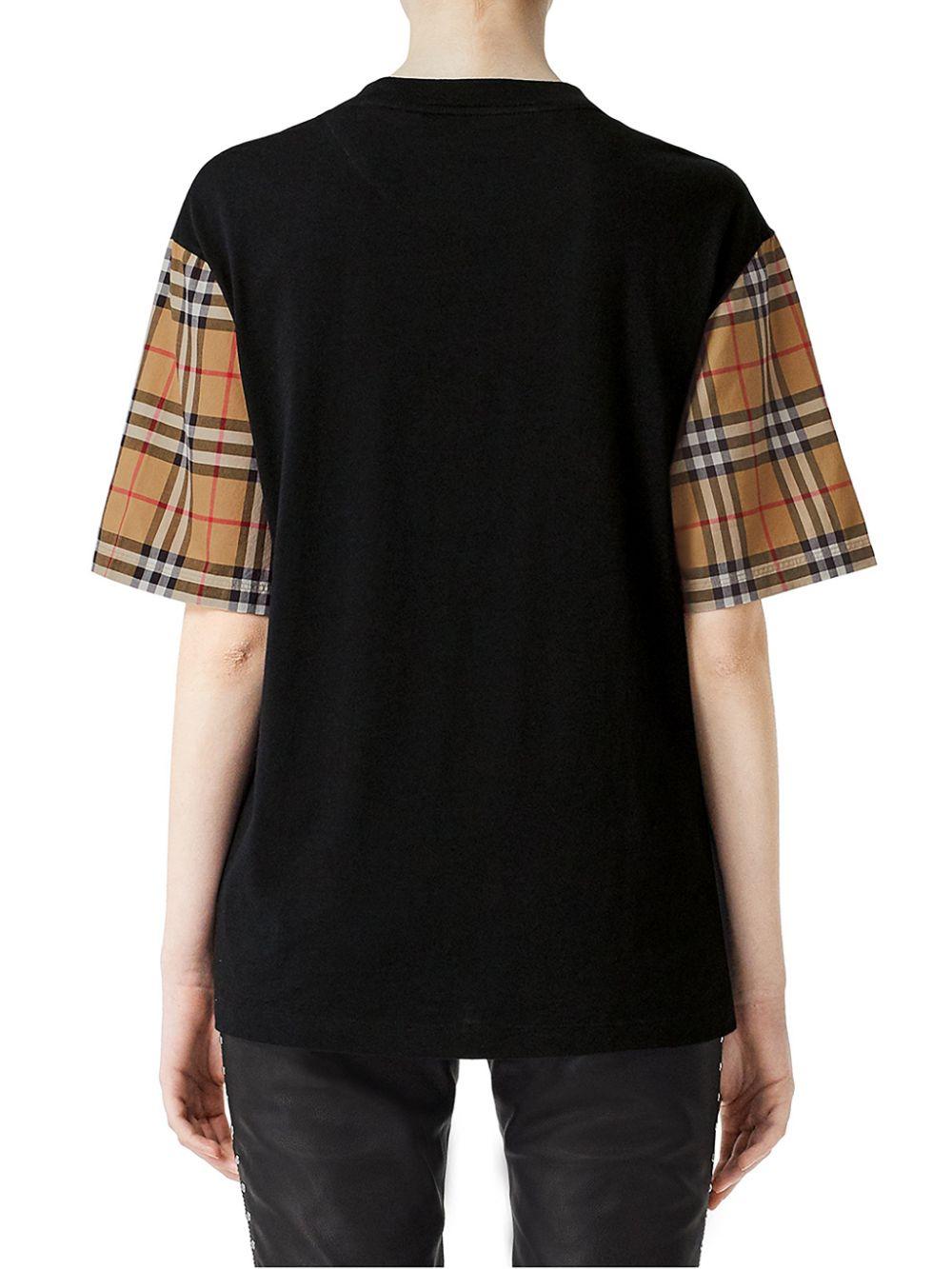 T-shirt con motivo Vintage Check 8014895 BLACK BURBERRY 
