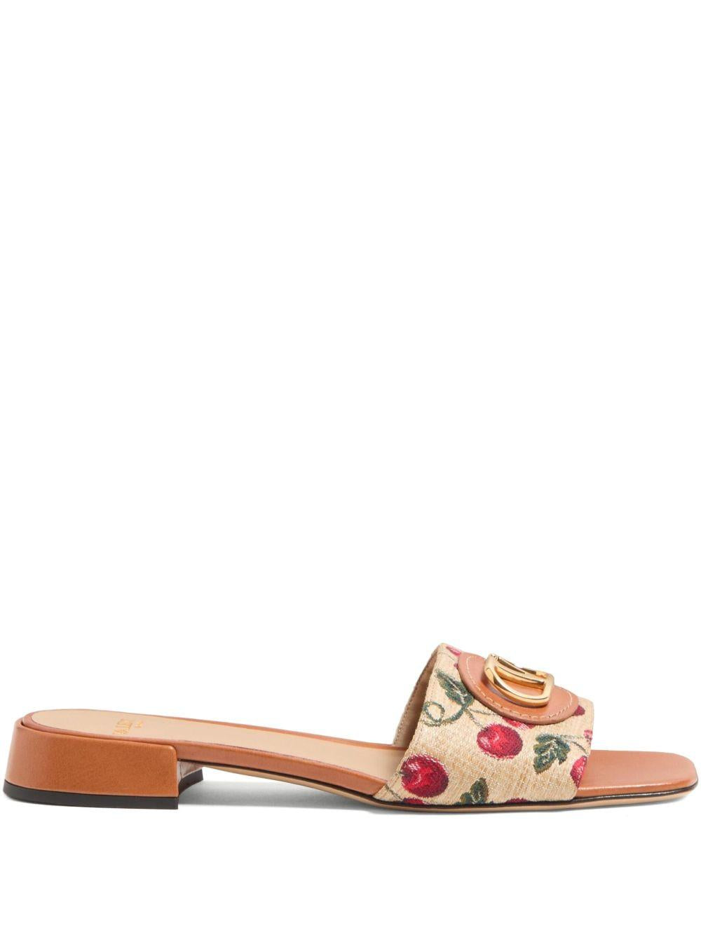 VLOGO SIGNATURE CHERRYFIC SLIDE SANDAL 6W0S0LT0NNX 32H VALENTINO GARAVANI 