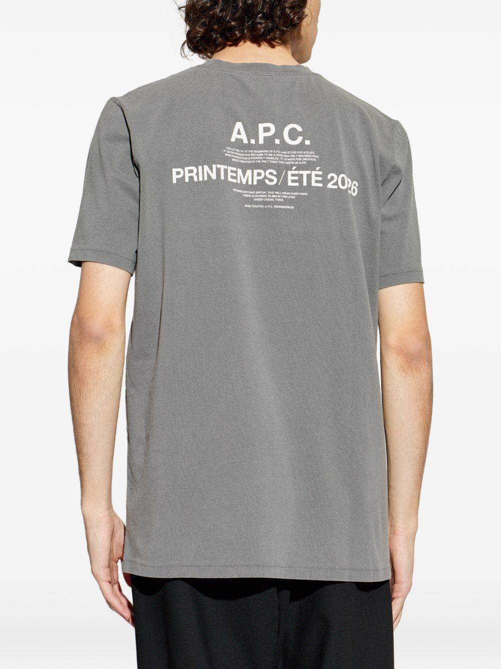 Short-sleeved T-shirt with logo print on the back COHBS M26465LZA A.P.C. 