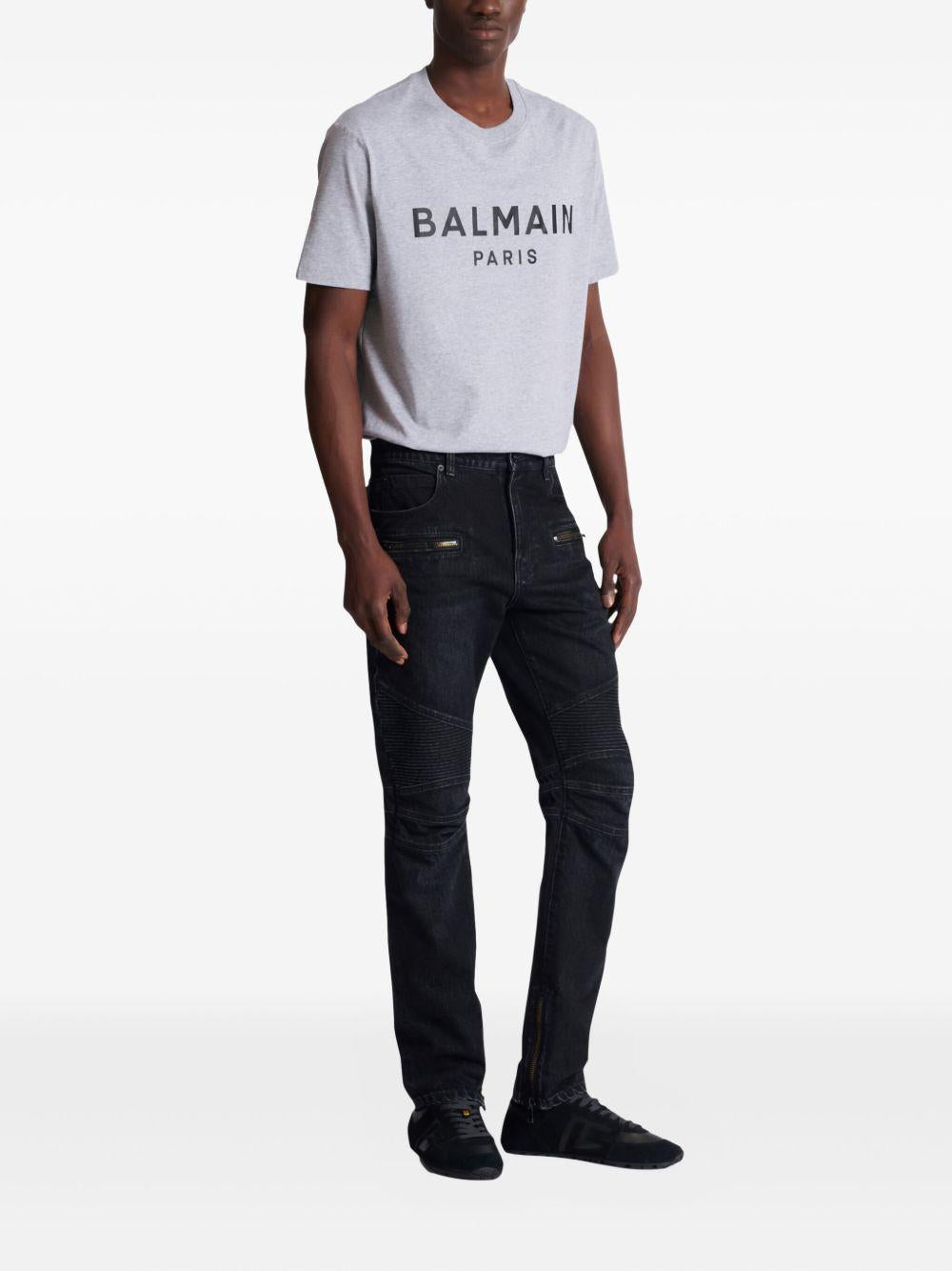 Biker jeans with zip GH1MI105DG13 0PC BALMAIN 
