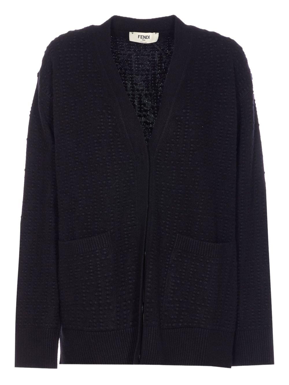 FF cashmere and wool cardigan FZE549 AYM0F0GME FENDI 