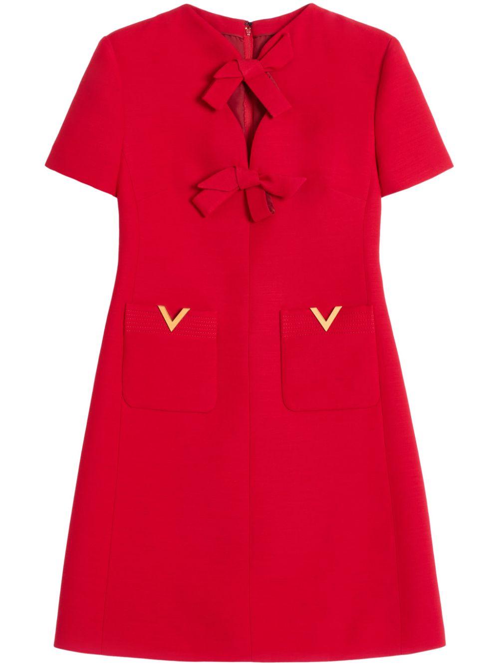 Crepe couture mini dress<BR/><BR/><BR/> 6B3VAEV11CF R9M VALENTINO GARAVANI 