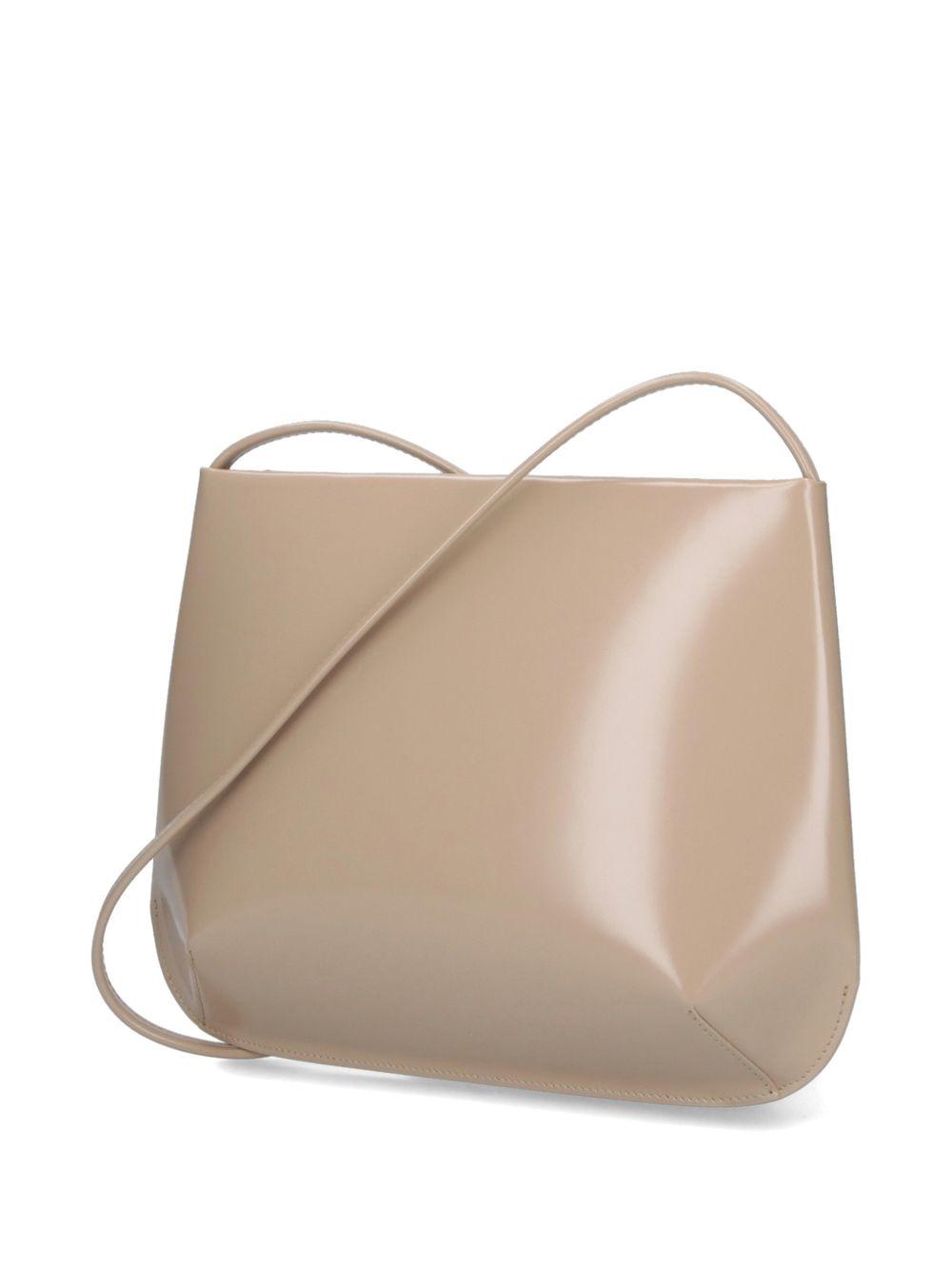 Loge leather shoulder bag LOGEBAG LATTESPAZZOLATO FANE 