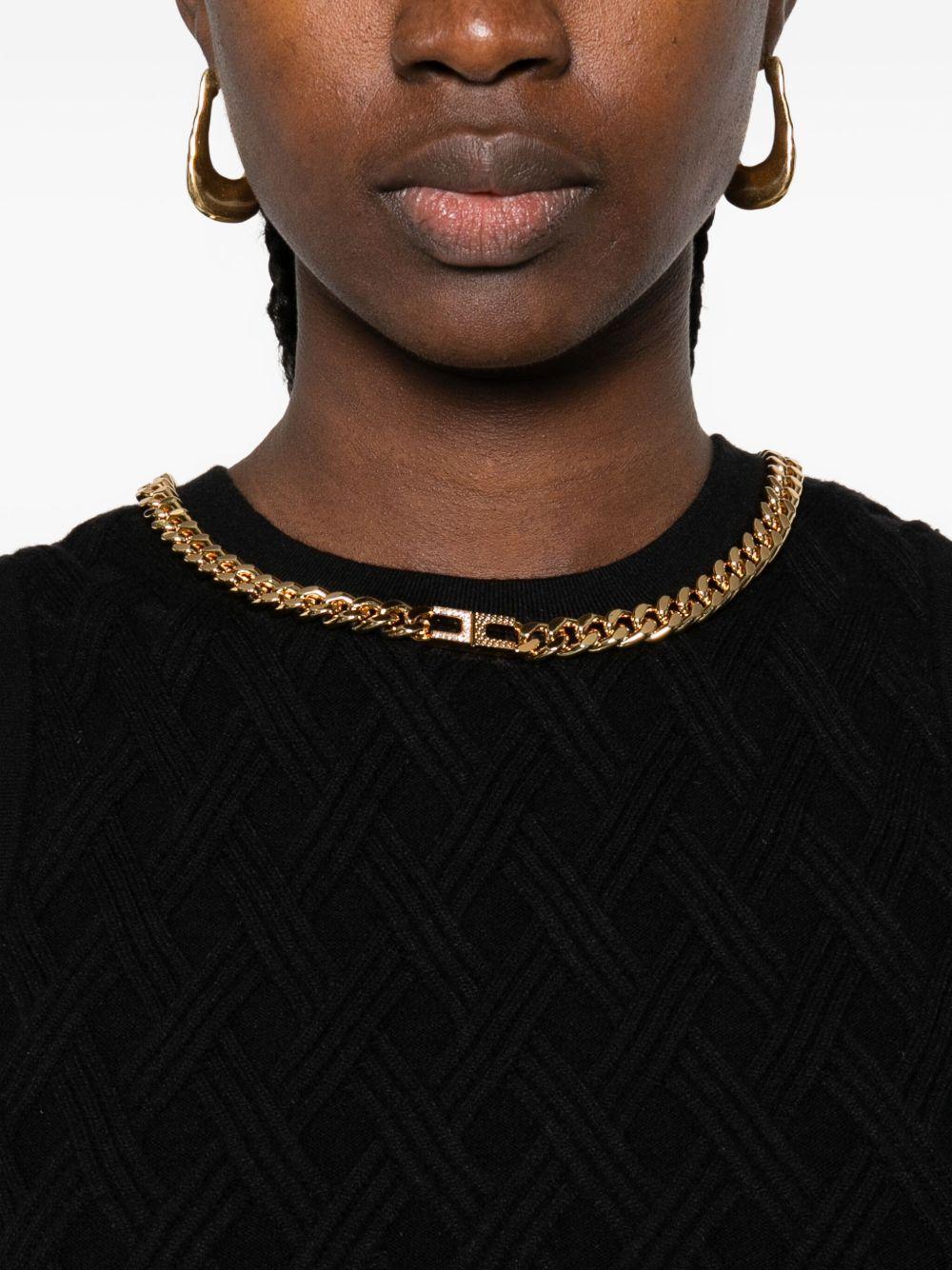 Top in knit fabric with diamond pattern and jewel details TK60B56E2 110 ELISABETTA FRANCHI 