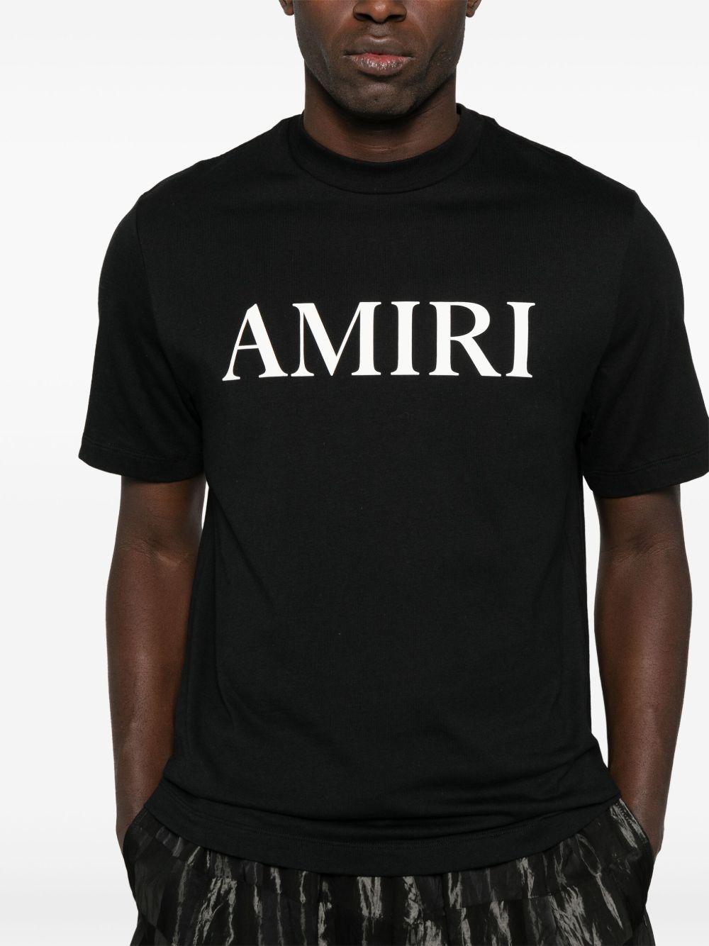 Rubberised-logo T-shirt<BR/><BR/><BR/> AMJYTE1073 BLACK AMIRI 