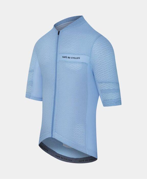 Men's Ultralight Cycling Jersey CHRISTELLE LIGHT BLUE CAFÉ DU CYCLISTE 