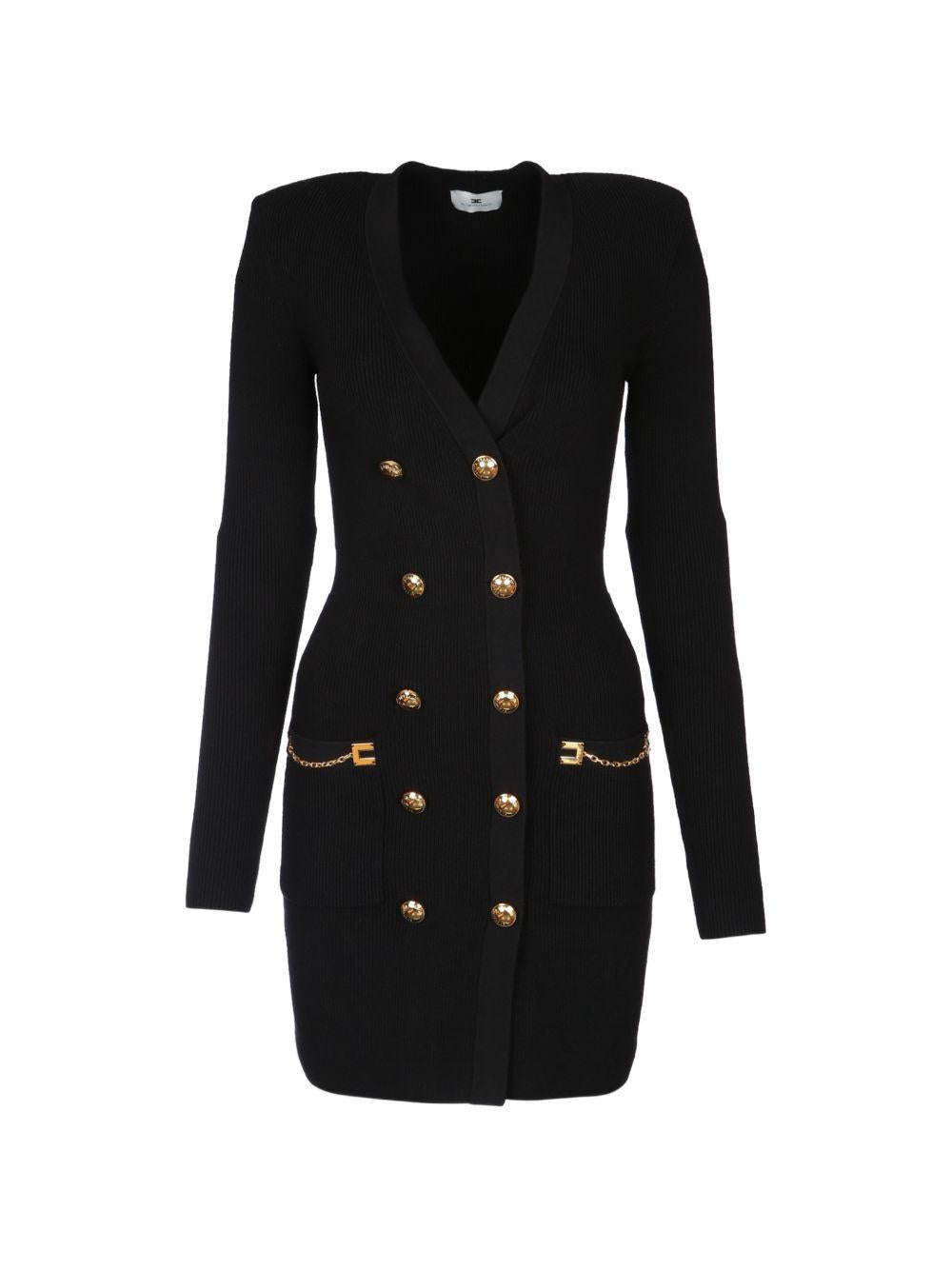 Knit dress with jewel buttons AM80S61E2 110 ELISABETTA FRANCHI 