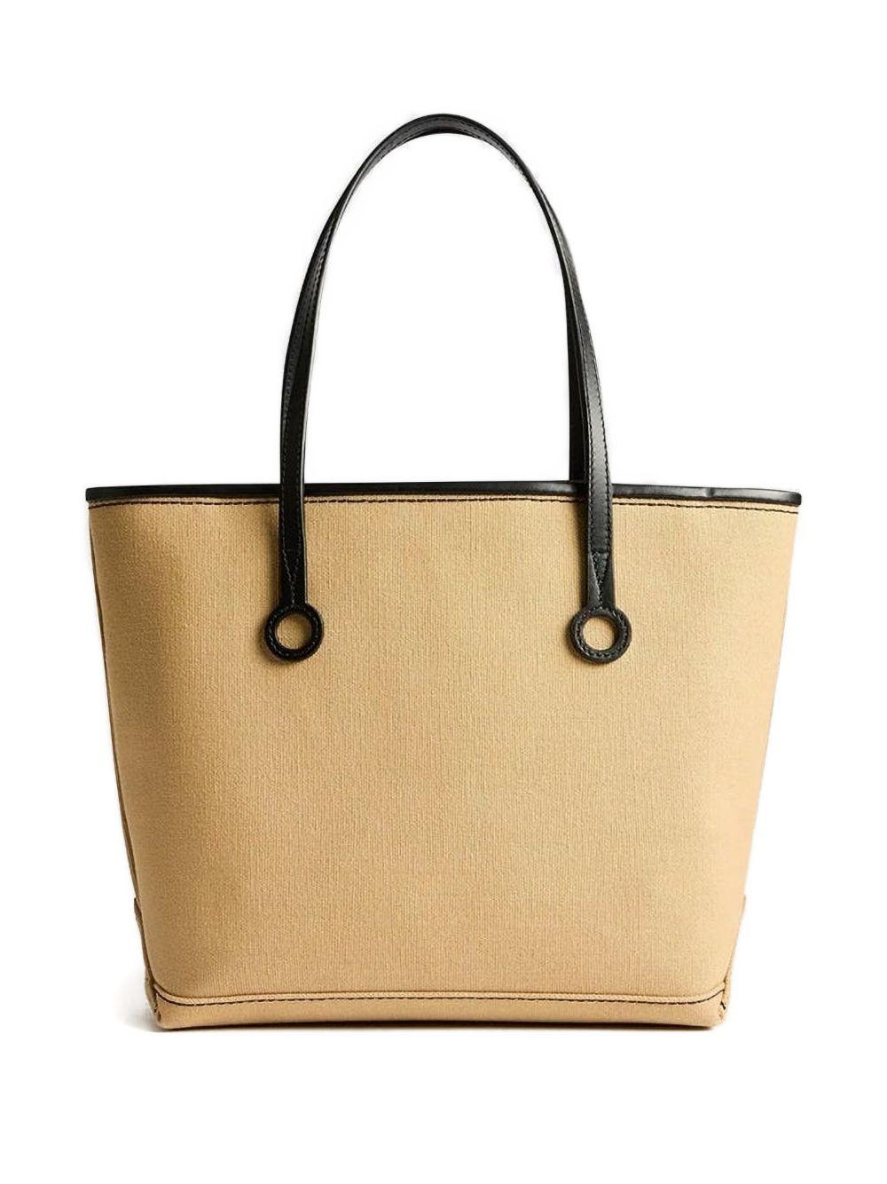 Small anchor canvas & leather tote in beige HB0768 FA0442043 JW ANDERSON 