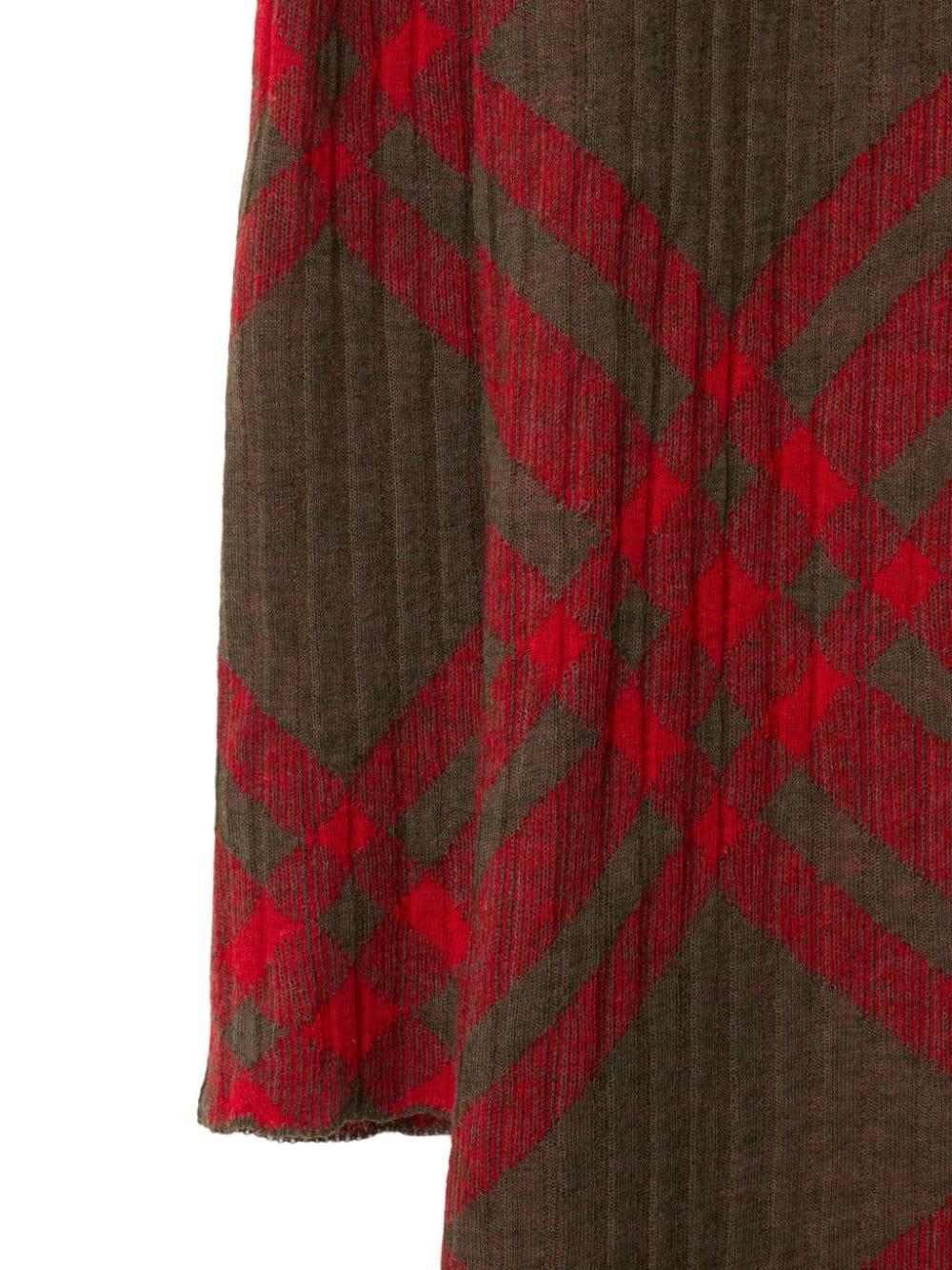 Checkered wool blend shift dress<BR/><BR/><BR/> 8093580 C1205 BURBERRY 
