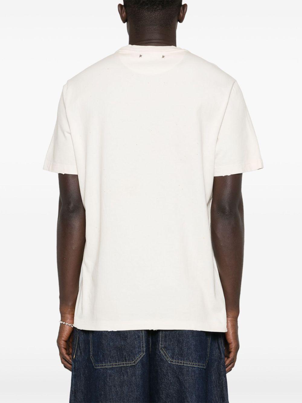 Logo-print cotton T-shirt<BR/><BR/><BR/> GMP01220 P00164211421 GOLDEN GOOSE 