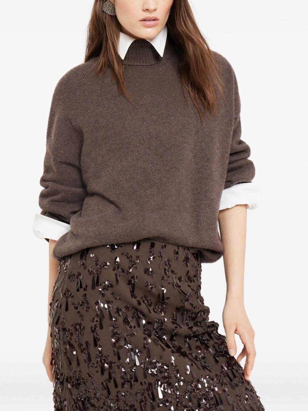 Cashmere turtleneck sweater with monili M12501703 C2559 BRUNELLO CUCINELLI 