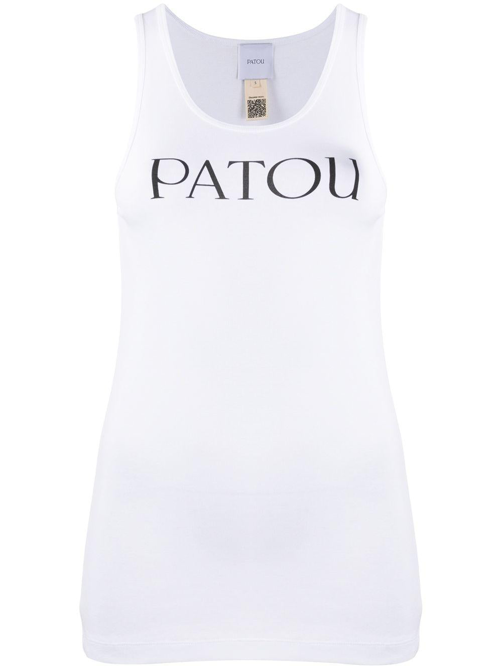 Organic-cotton tank top JE0159994 001W PATOU 