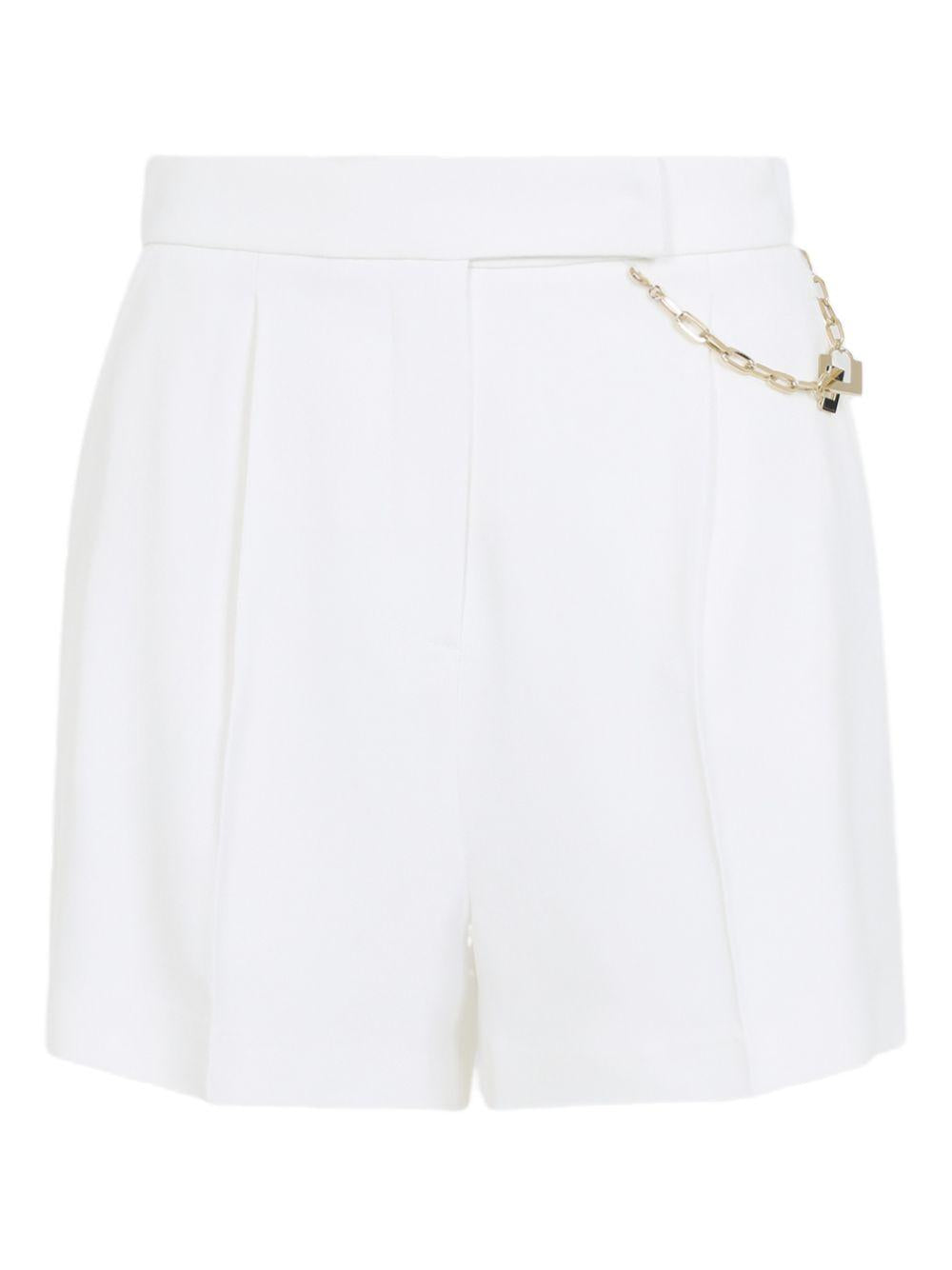 Gabardine shorts with jewel logo SH00561E2 360 ELISABETTA FRANCHI 