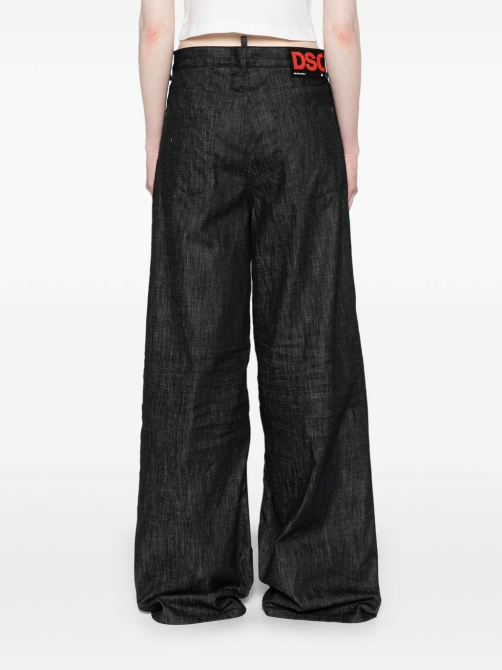 Traveller mid-rise wide-leg jeans<BR/><BR/><BR/> S75LB0987 S30357900 DSQUARED2 