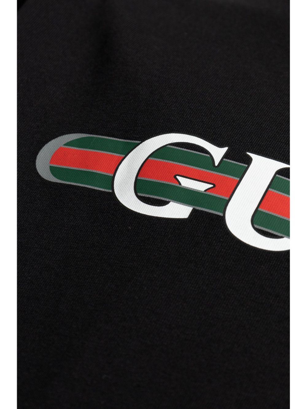 Logo-print cotton T-shirt<BR/><BR/><BR/> 784361 XJGTE1152 GUCCI 