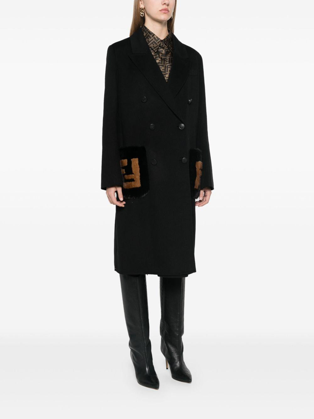 Midi straight-cut coat FF8948 W1DF0GME FENDI 