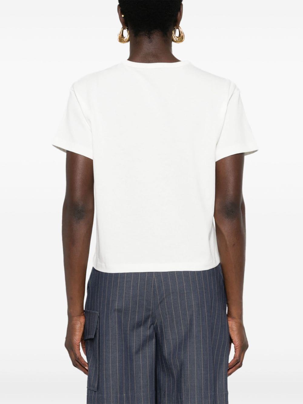 Logo-appliqué cropped T-shirt<BR/><BR/> COHBQ F26390TAE A.P.C. 