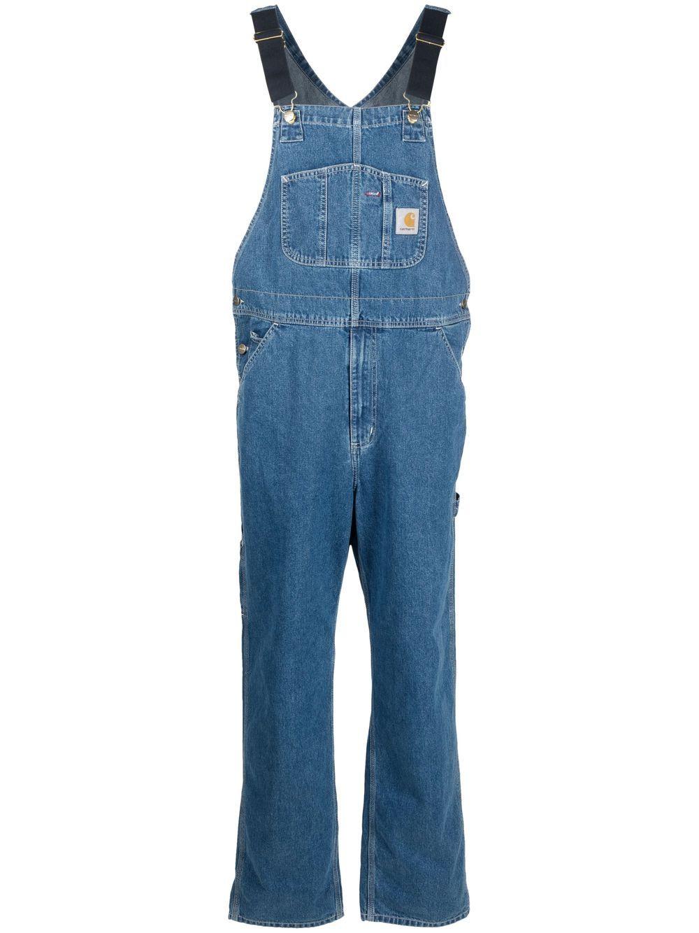 Logo-patch straight-leg dungarees<BR/><BR/> I022946 Bib Overall01.06.32 CARHARTT WIP 