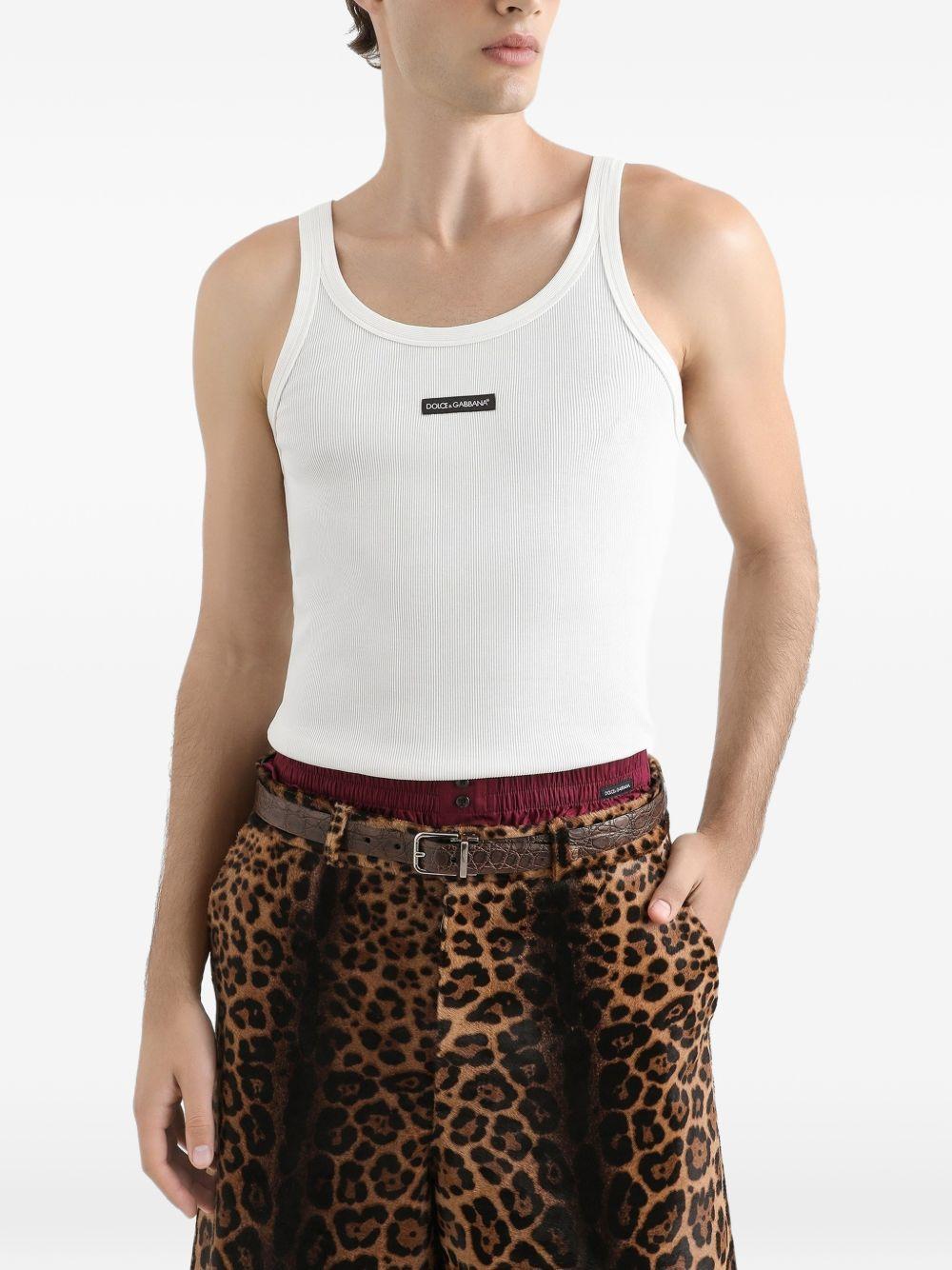 Cotton tank top with print G8PA8T G7P3IW0800 DOLCE & GABBANA 