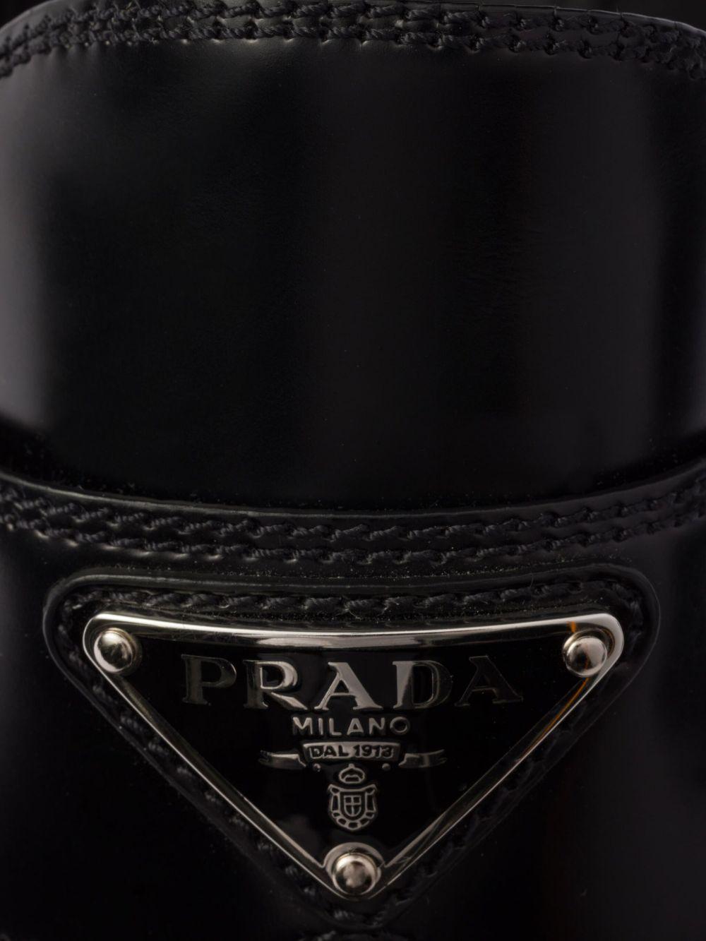 Chocolate brushed leather loafers 1D246MULS F-G050F0002 PRADA 