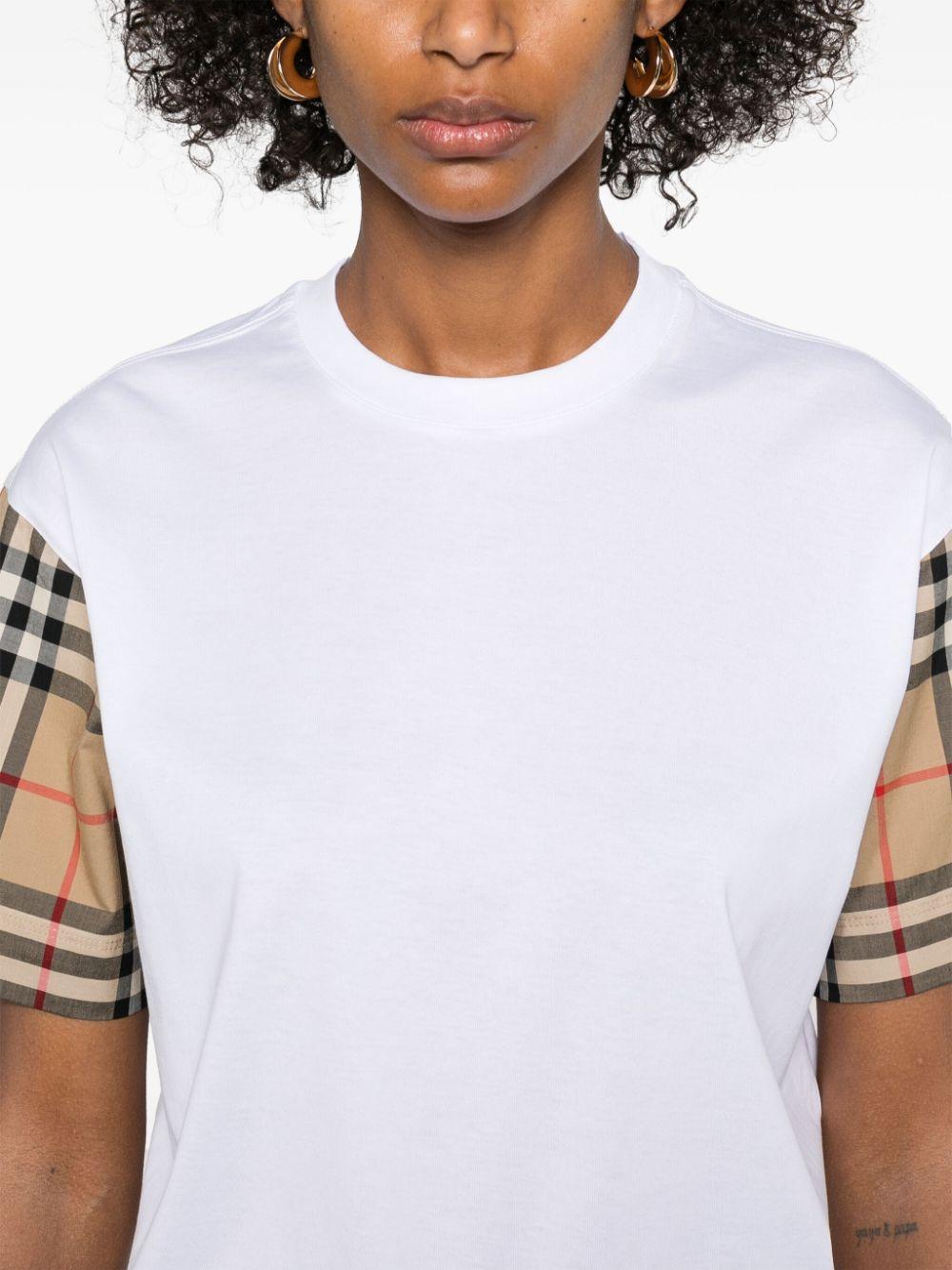 Vintage Check-detailed T-shirt<BR/><BR/><BR/> 8073029 A1464 BURBERRY 