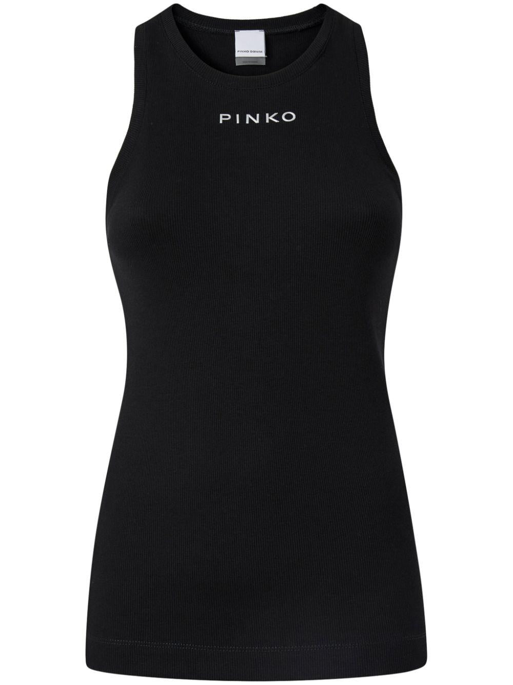 Logo-lettering tank top<BR/><BR/><BR/> 100822 A2C1Z99 PINKO 