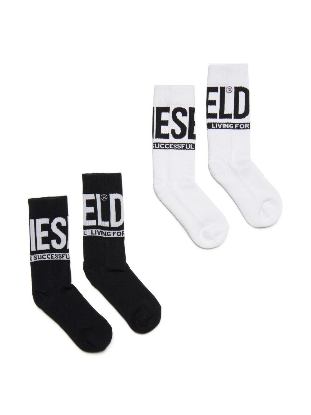 Set of two pairs of logo socks 00J4MX 0BAWNK900G DIESEL KID 