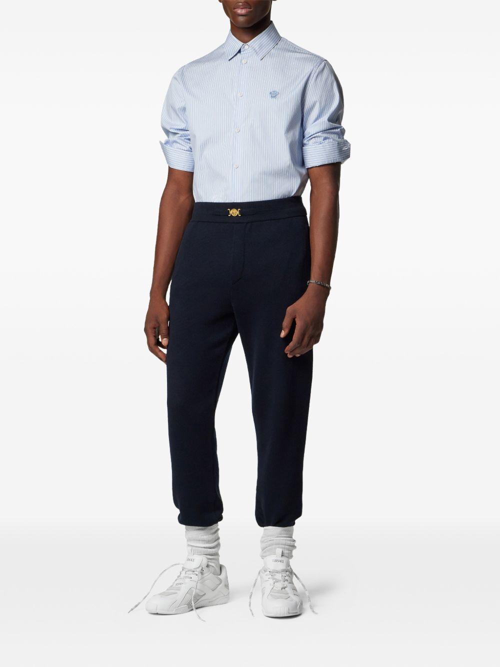 Striped Cotton-Poplin Slim Shirt 1018874 1A164762VM60 VERSACE 