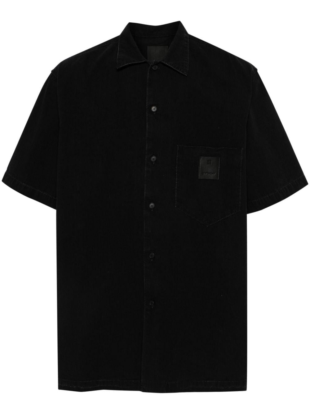 Logo-patch shirt<BR/><BR/><BR/> BM610E5 YB1001 GIVENCHY 
