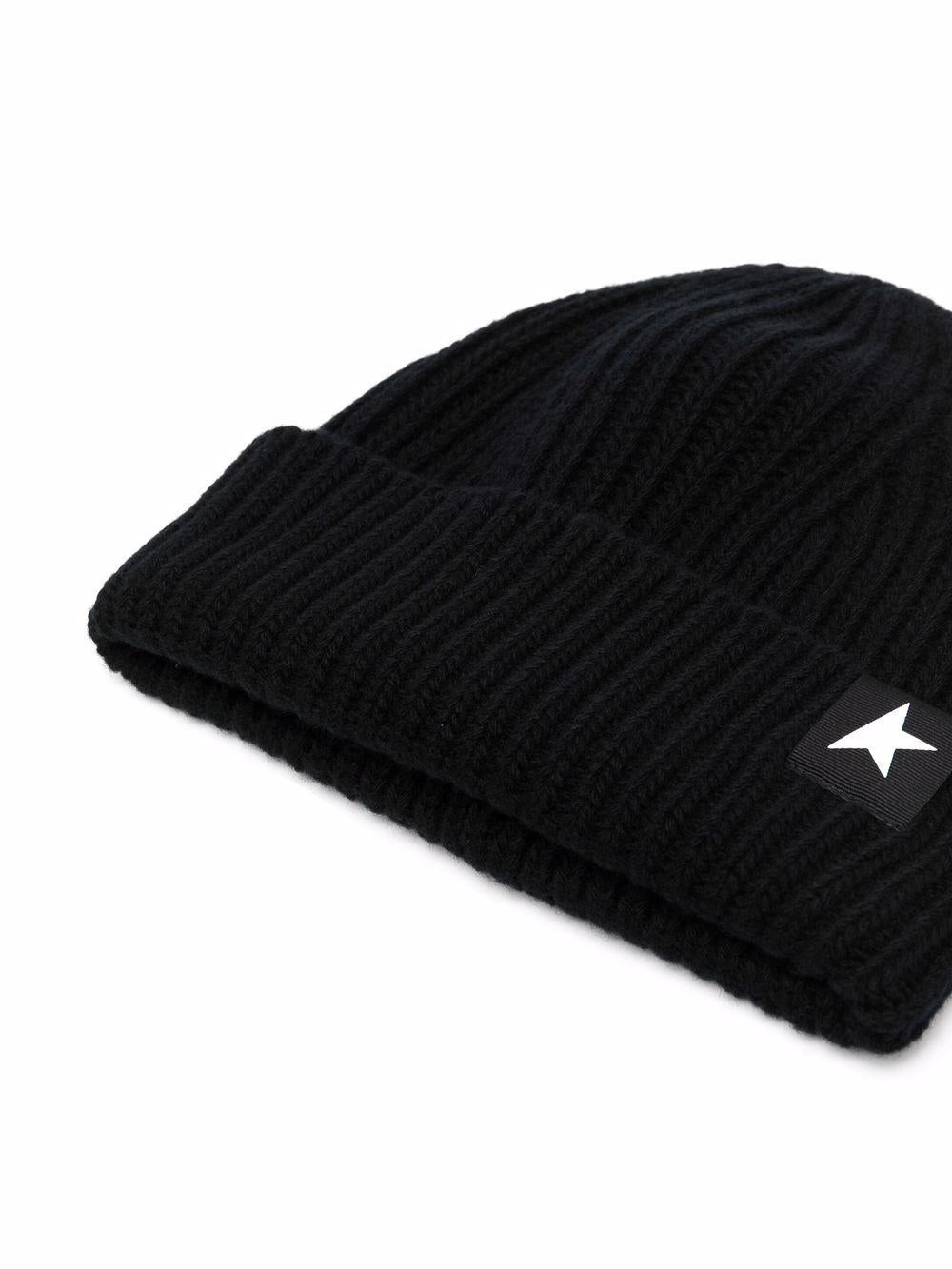 star patch ribbed beanie GUP01035 P00060190100 GOLDEN GOOSE 