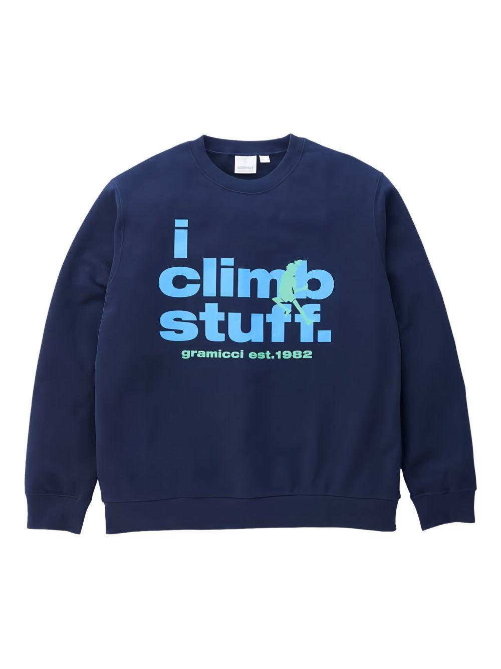 I Climb Stuff Sweatshirt<BR/> G4SU J093NAVY GRAMICCI 