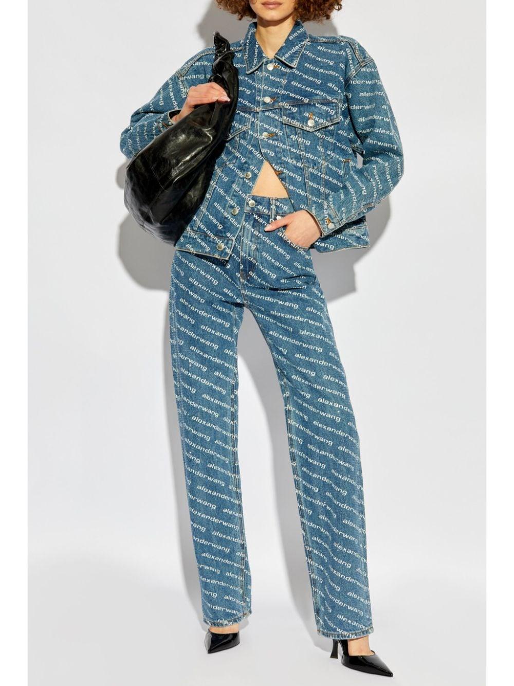 All-over logo print jeans 4DC3244453 460 ALEXANDER WANG 