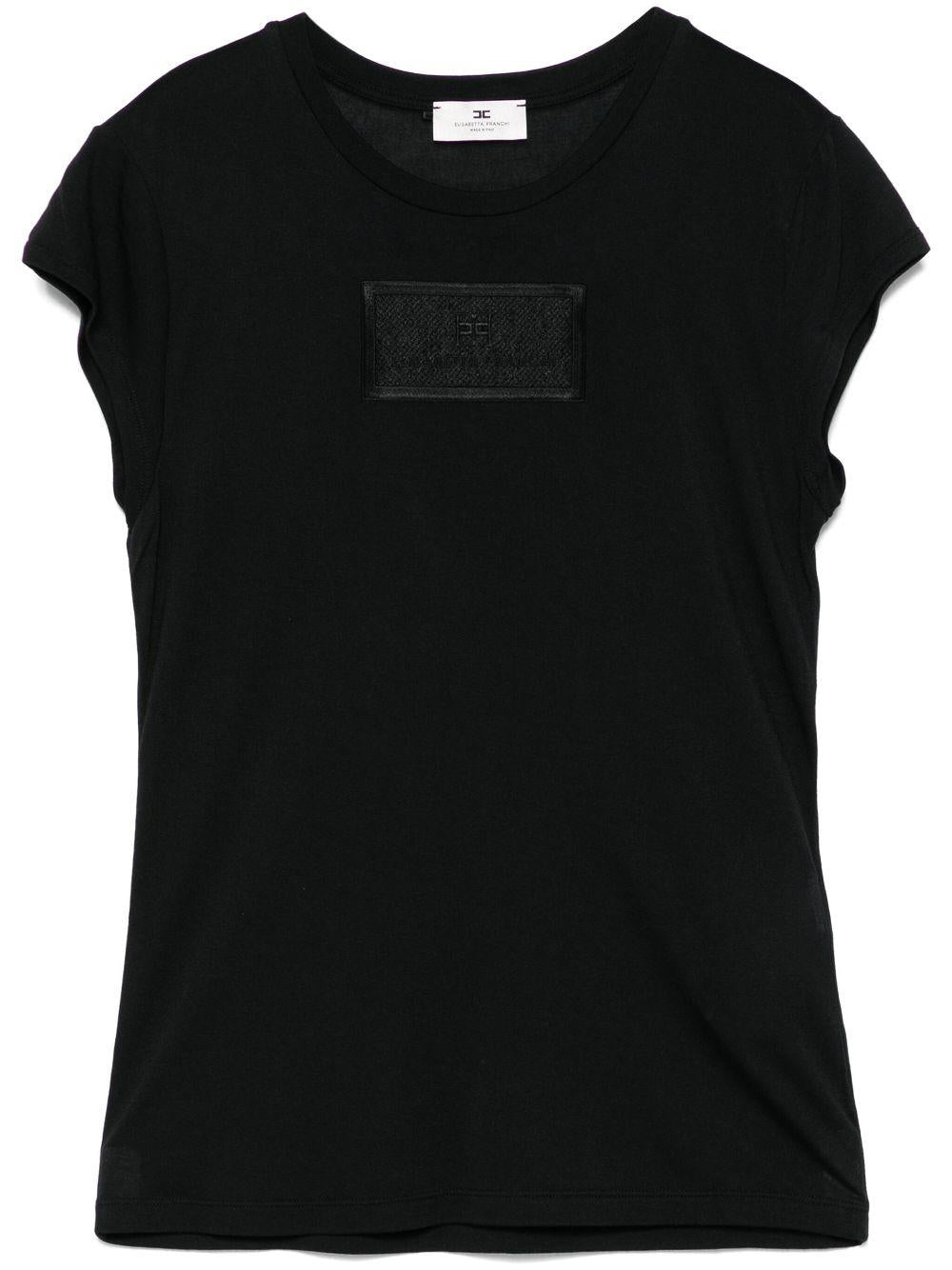 Jersey t-shirt with embroidery MA00451E2 110 ELISABETTA FRANCHI 