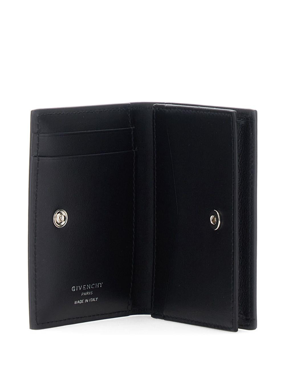 Antigona Stamped flap card holder in leather BK60G1K21L 001 GIVENCHY 