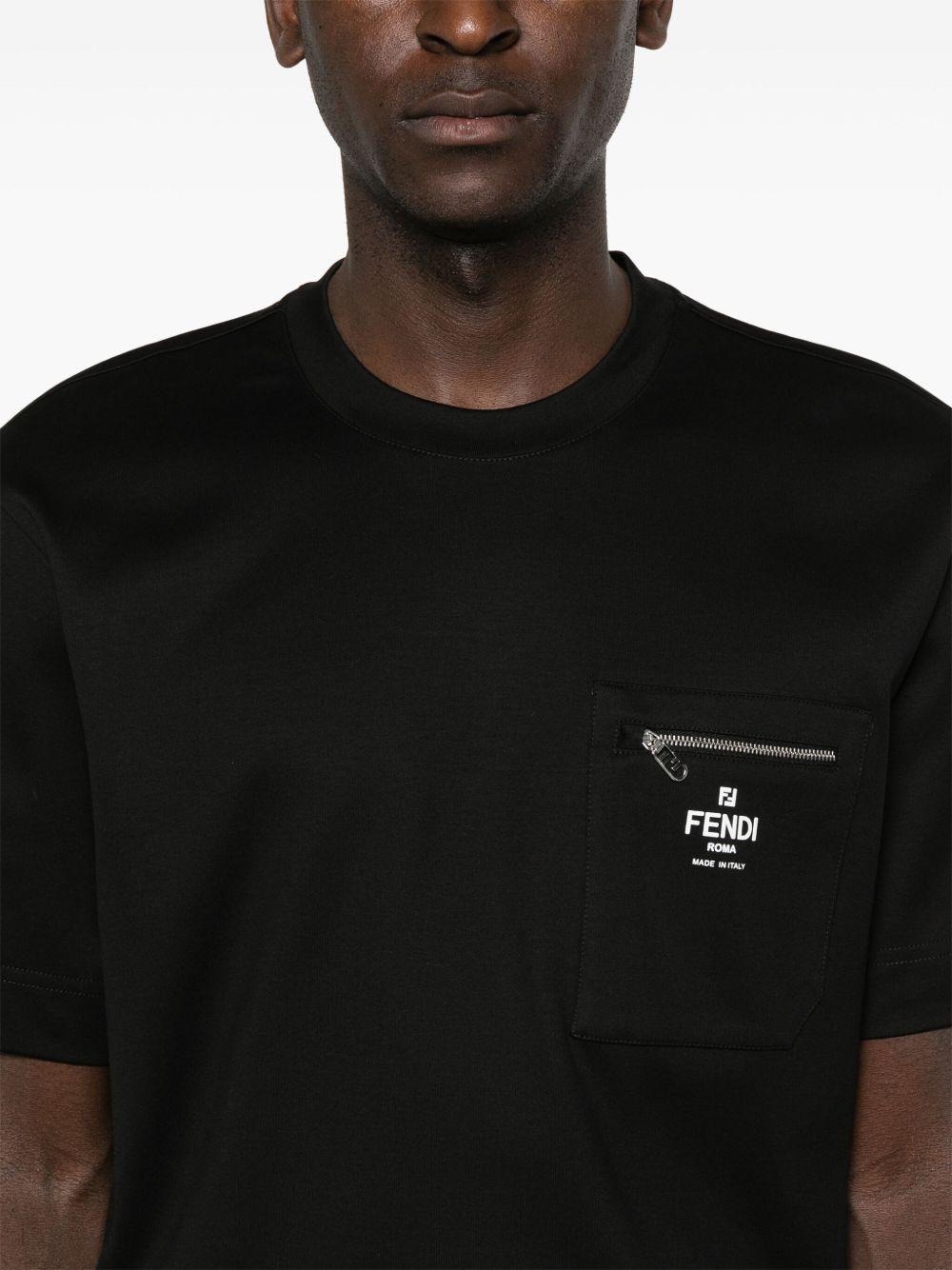 Logo-print cotton T-shirt FY0936 ARYRF0QA1 FENDI 