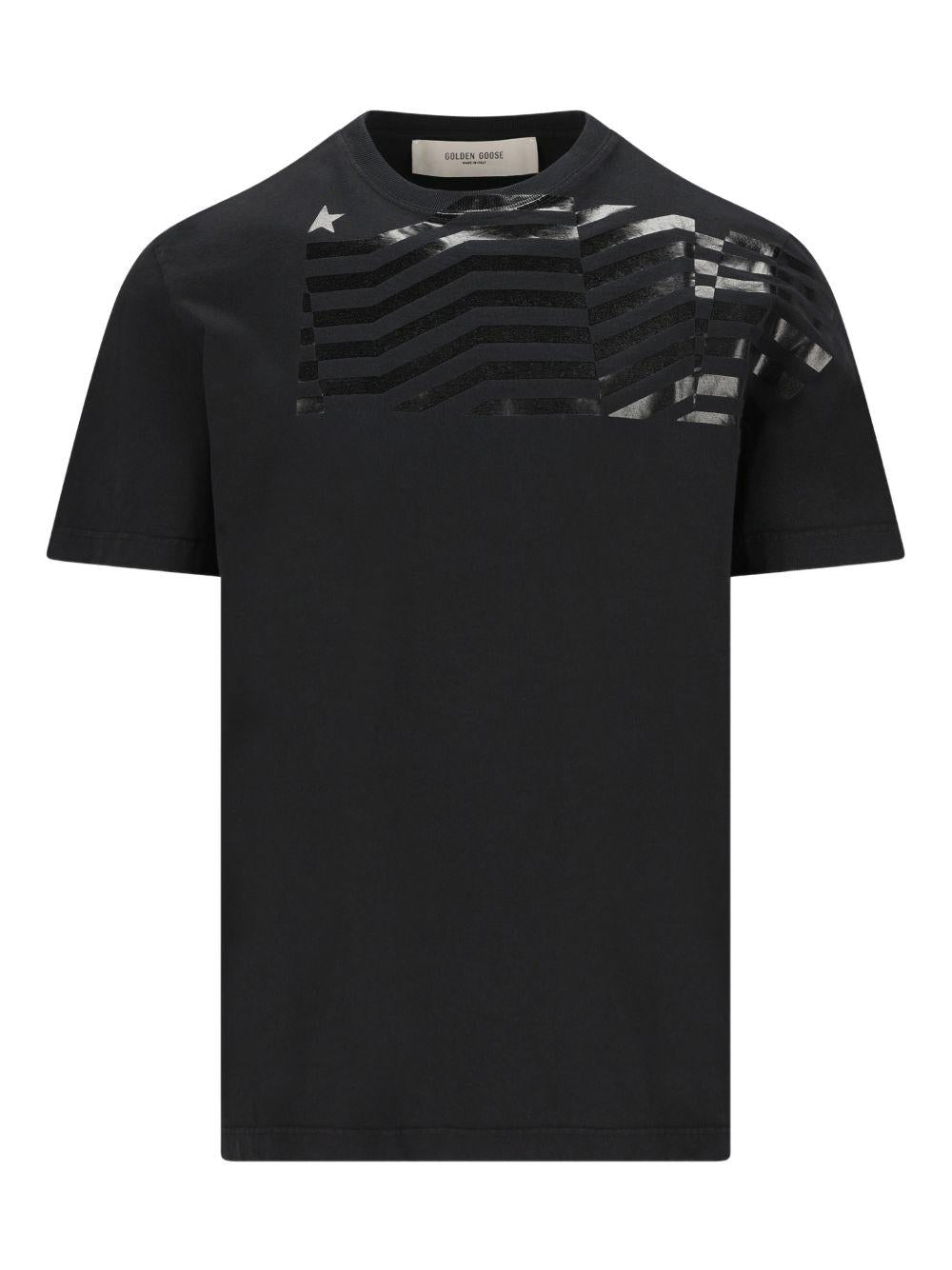 tone-on-tone print T-shirt GUP01220 P00237090100 GOLDEN GOOSE 