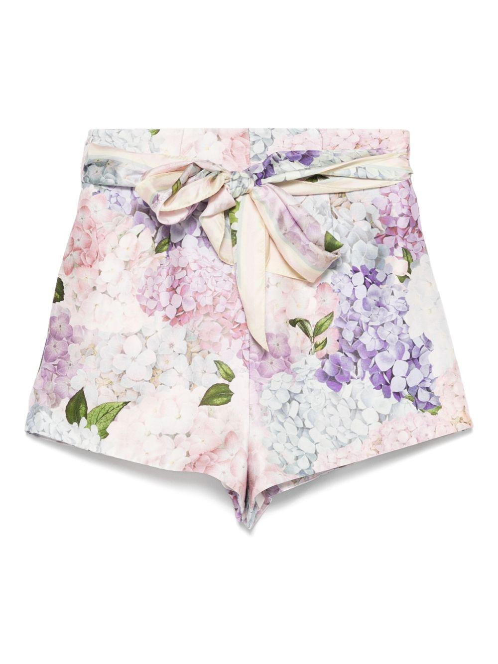 Floral print shorts 4073AS252 MULTI HYDRANGEA ZIMMERMANN 