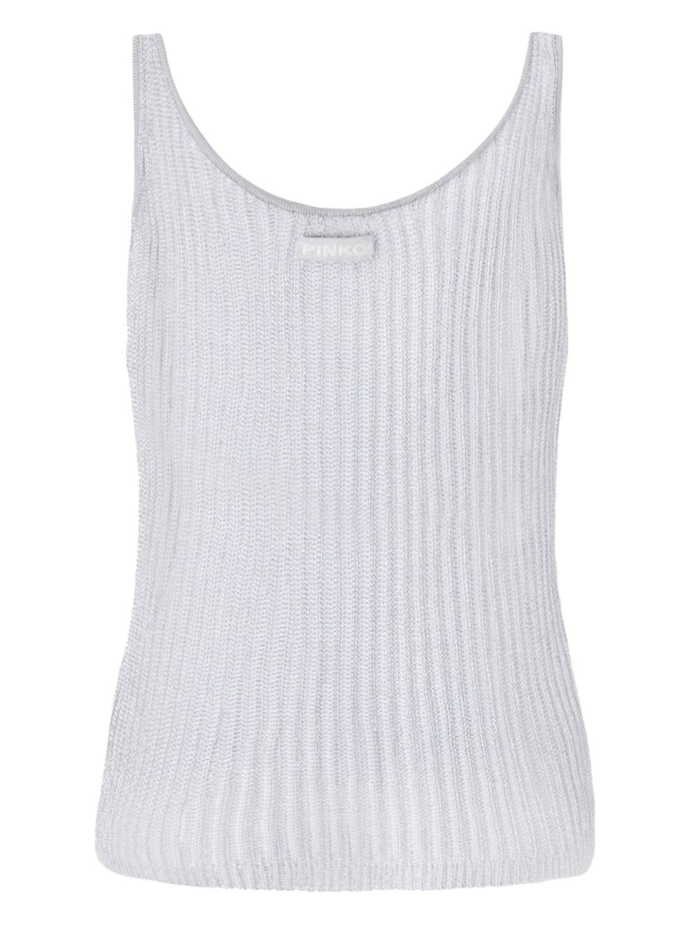Rib-knit tank top<BR/><BR/> 105148 A2LOI12 PINKO 
